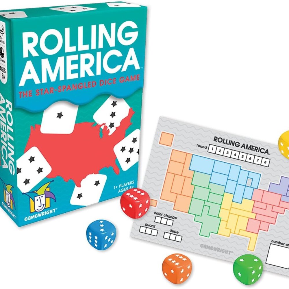 Gamewright Rolling America, The Star Spangled Dice Action Game Multi-colored